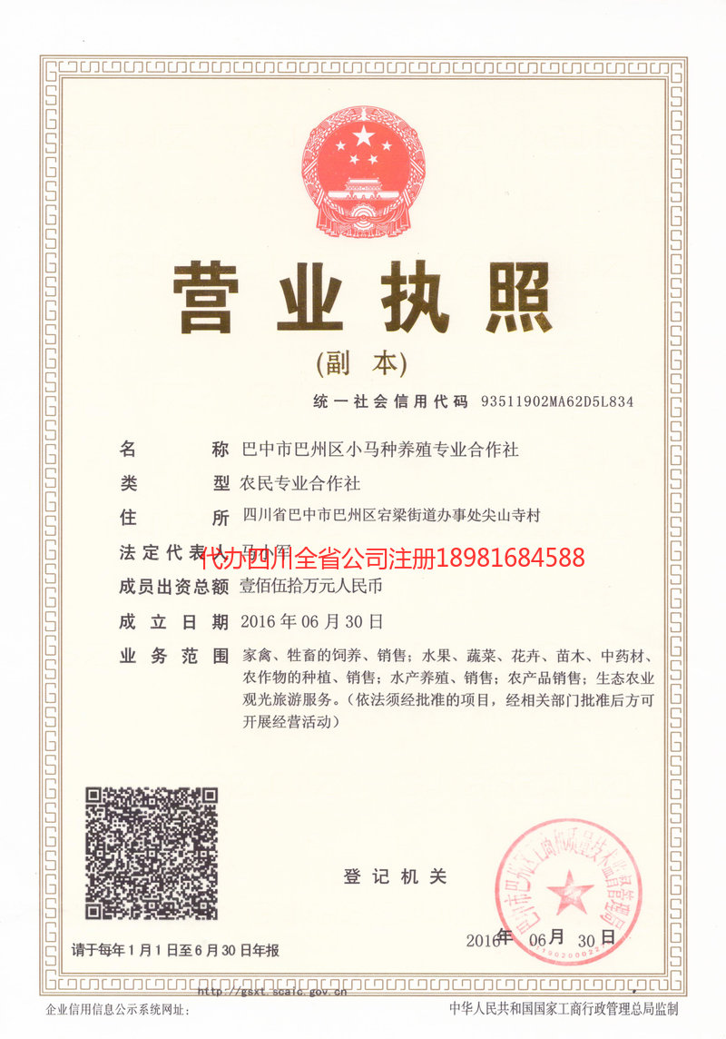 定州定州小马种养殖专业合作社